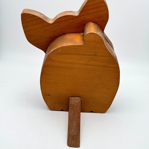 Wooden Pig Doorstop Vintage Handcrafted Handpainted Farmhouse Rustic Decor - Picture 6 of 10